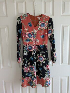 Beautiful Brooks Brothers Red Fleece Floral Dress size 0